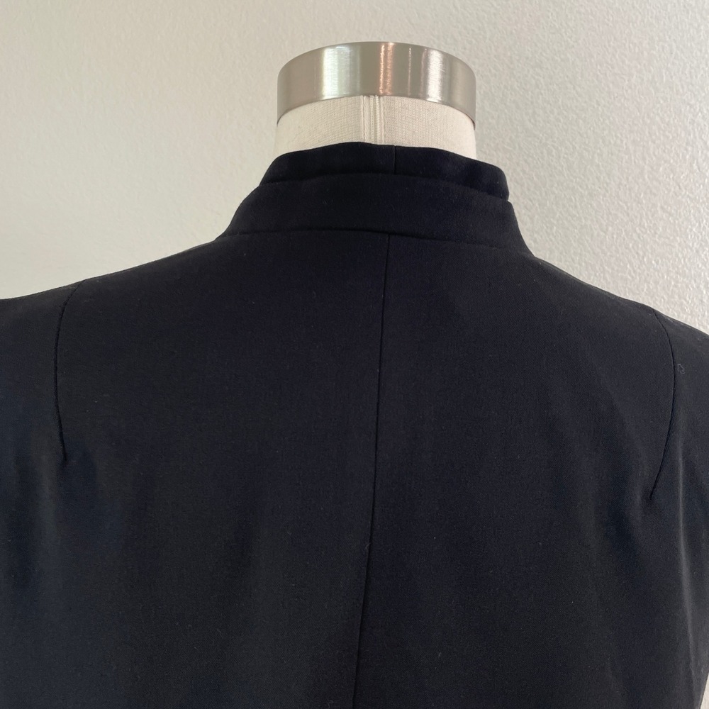NEW White House Black Market Womens 14 Black Sleeveless Long Vest Jacket - Picture 11 of 11